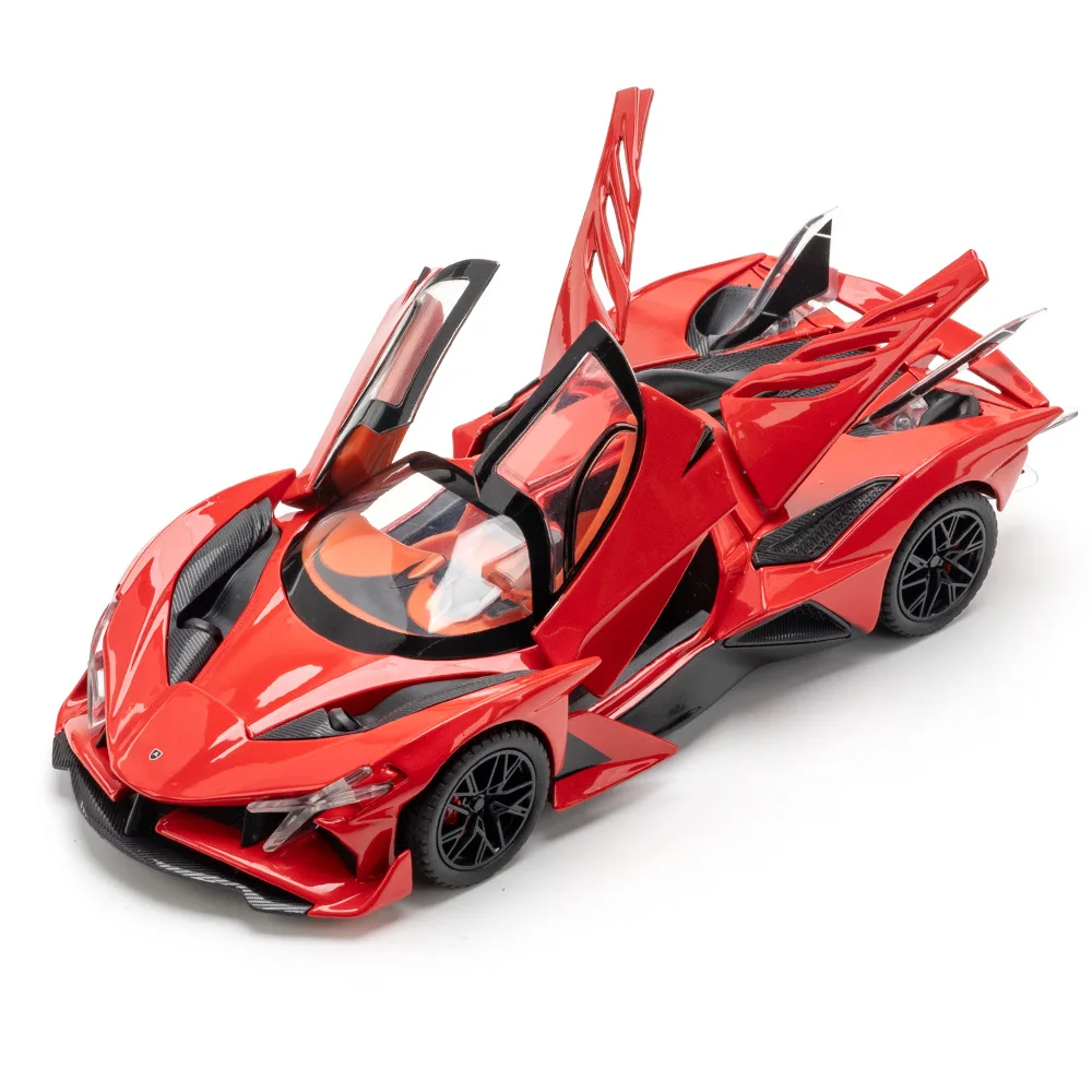 Vibrant Orange Alloy Sports Car Model 1:24 Scale 5 Vibrant Orange Alloy Sports Car Model 1:24 Scale - Image 5