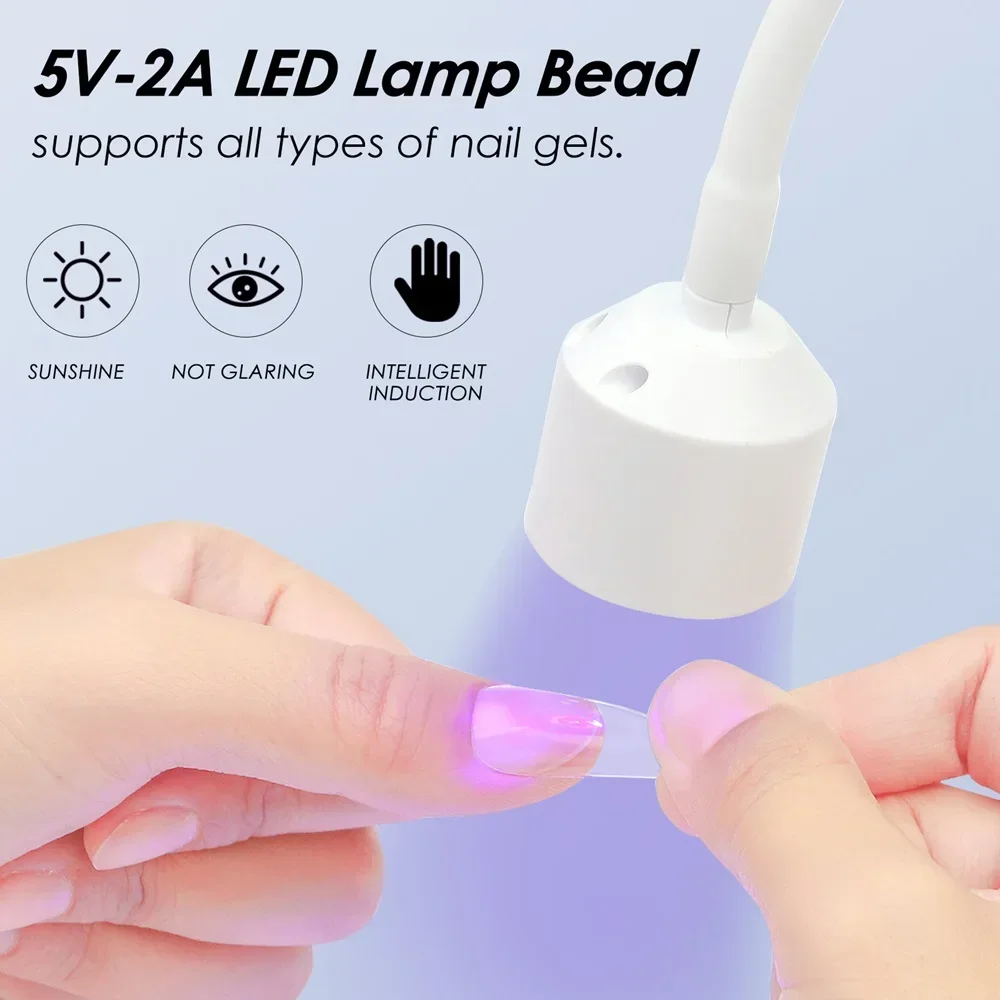 Portable LED Nail Curing Lamp with Adjustable Hose 3 Portable LED Nail Curing Lamp with Adjustable Hose - Image 3