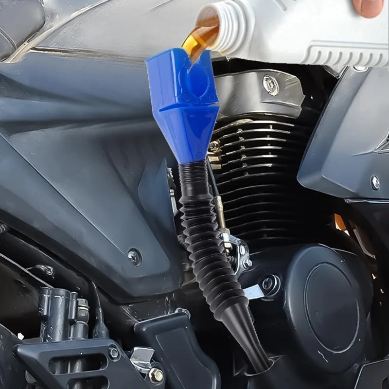 Portable Blue Fuel Funnel for Vehicles 2 Portable Blue Fuel Funnel for Vehicles - Image 2