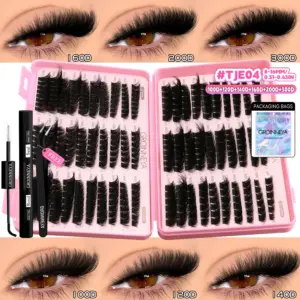 GROINNEYA Lash Clusters Kit for Glam 17 Sd596fc4582774c63aedceb04bc7fa152R