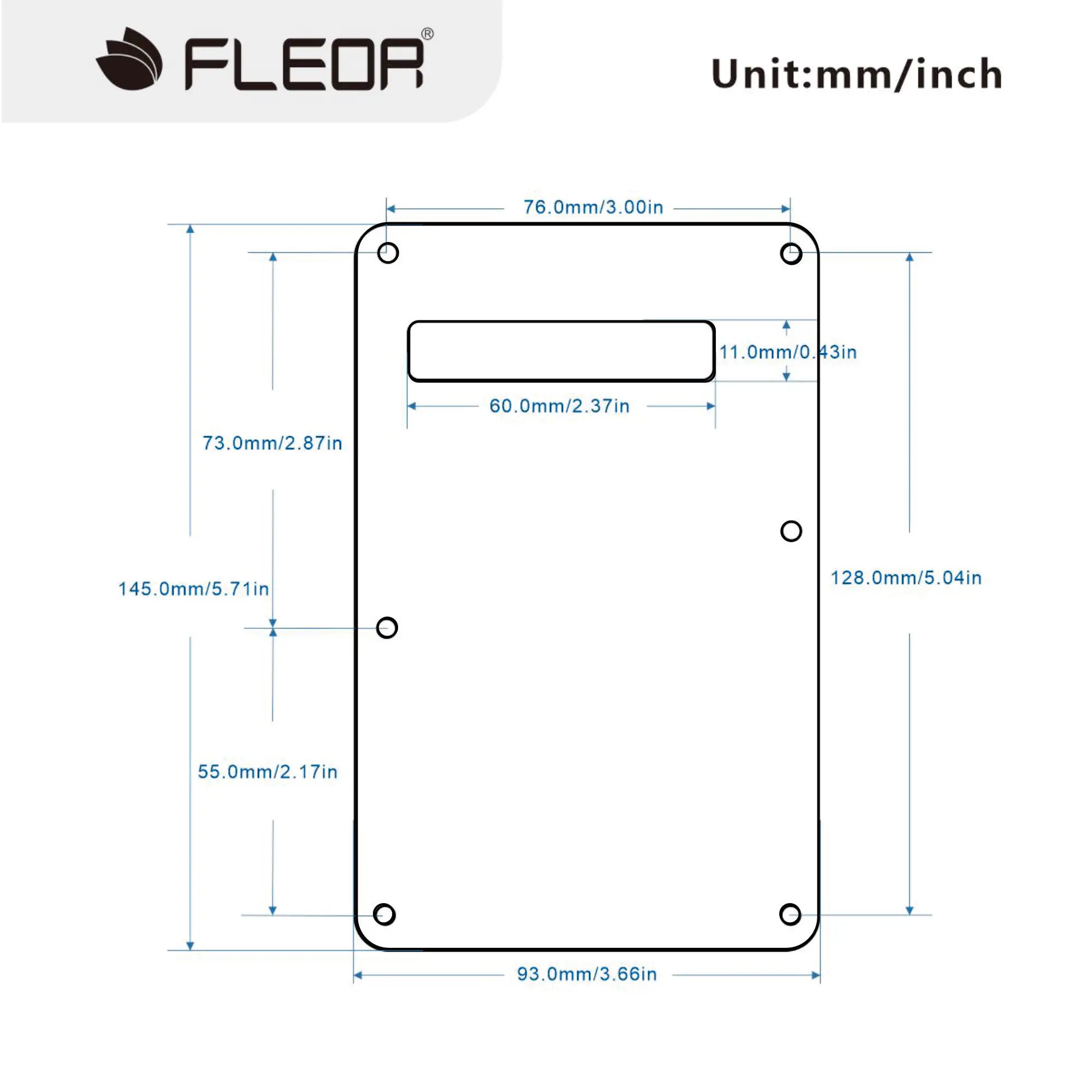Ivory 3-Ply Electric Guitar Back Plate for ST Models 2 Ivory 3-Ply Electric Guitar Back Plate for ST Models - Image 2