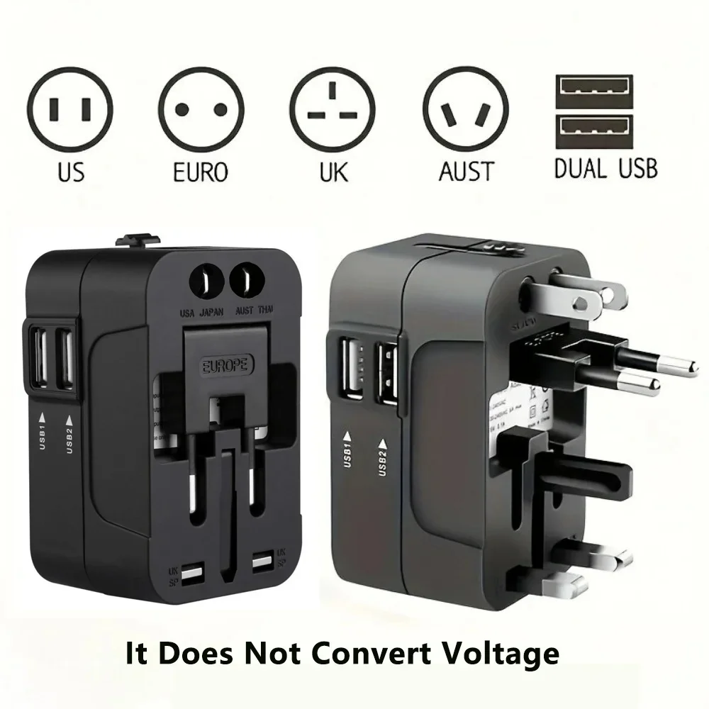 Universal Travel Adapter with USB-C and Safety Features 1 Universal Travel Adapter with USB-C and Safety Features