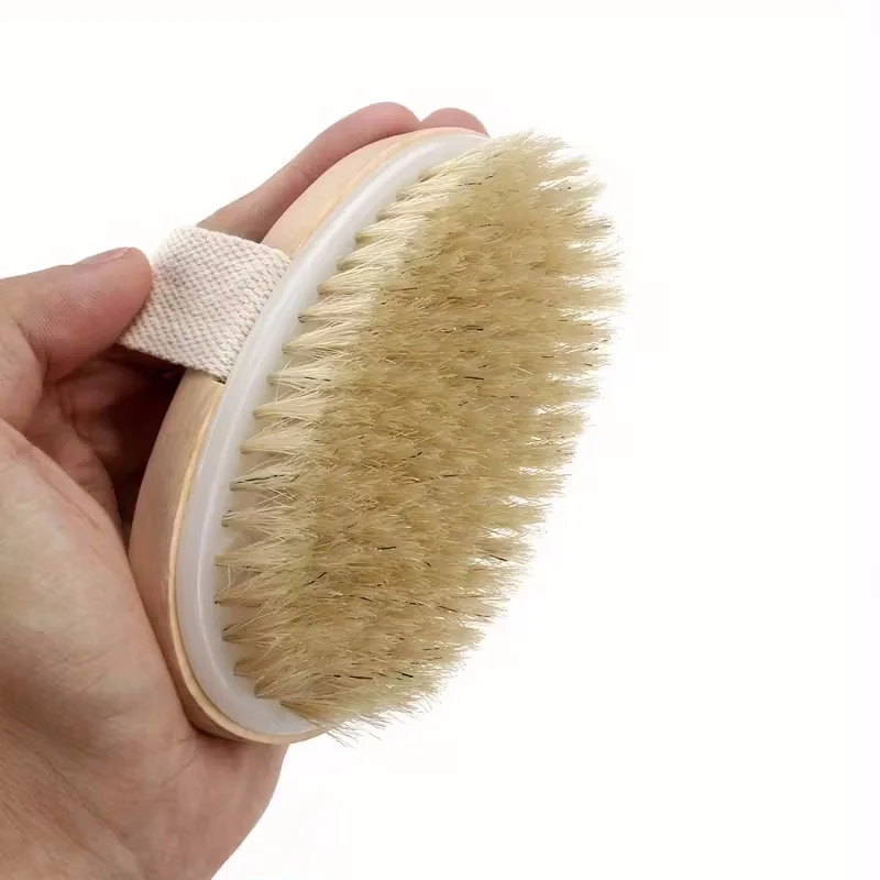 Natural Wooden Bristle Body Brush 3 Natural Wooden Bristle Body Brush - Image 3
