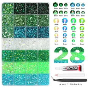 Vibrant Resin Rhinestone Set with AB Colors 18 Sd6b534c82b664344a506e32ee9a66610T