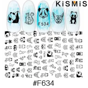 Mystical Black & White Nail Art Stickers Set 14 Sd750b0f5008d48e7b71fefec239bcc061