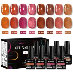 Elegant 8-Piece Jelly Gel Nail Polish Set 15 Sd75ab566bf4a44c18fe6b26b4a381389w