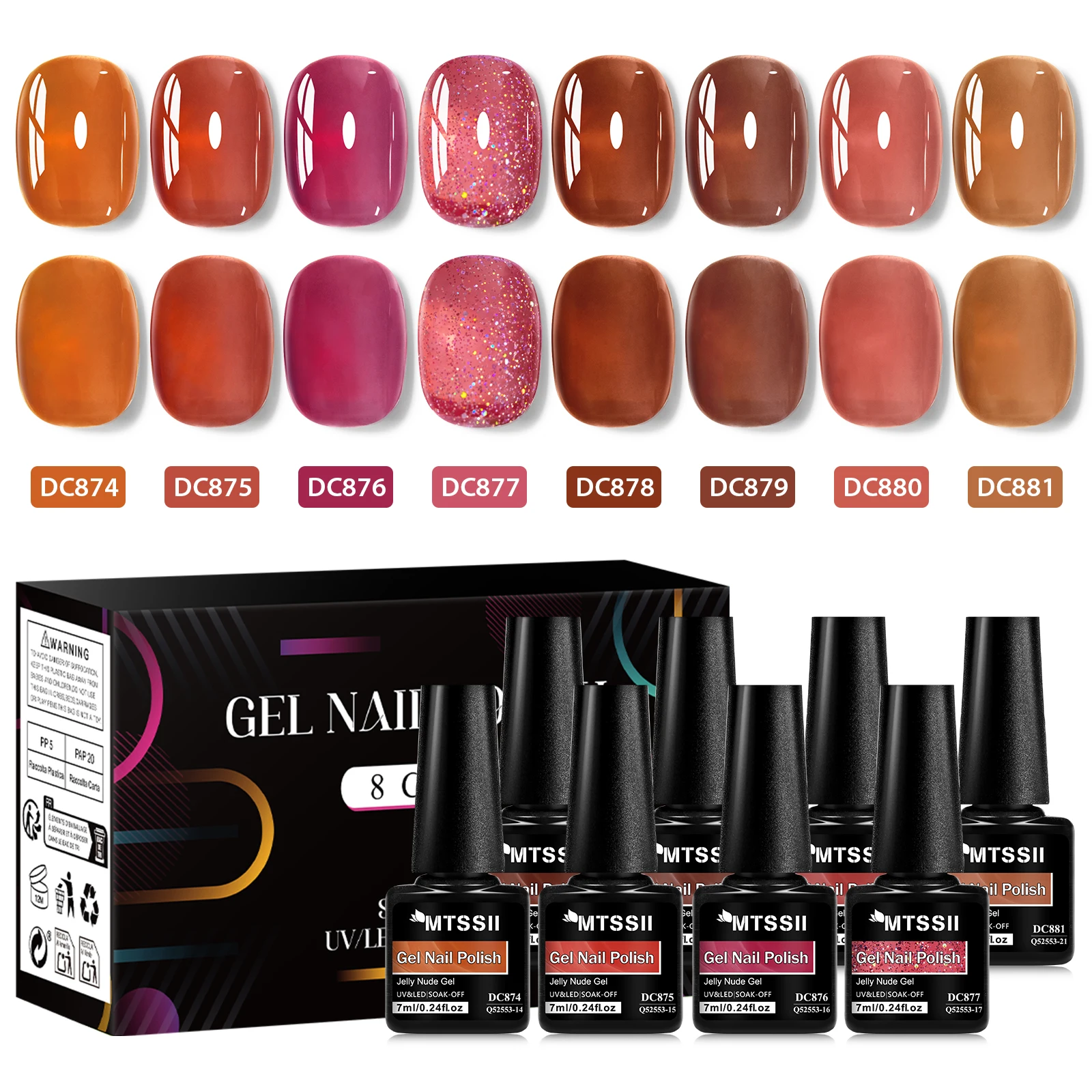 Elegant 8-Piece Jelly Gel Nail Polish Set 6 Elegant 8-Piece Jelly Gel Nail Polish Set - Image 6