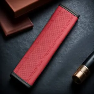 Stylish PU Leather Car Seat Belt Cover with Red Stitching 16 Sd7cfb19efb5a4cbcb383764bf103ad12k