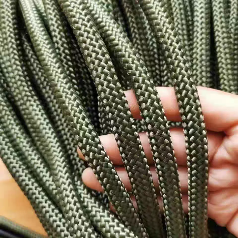 Army Green Braided Nylon Cord, 10mm x 1m 3 Army Green Braided Nylon Cord, 10mm x 1m - Image 3