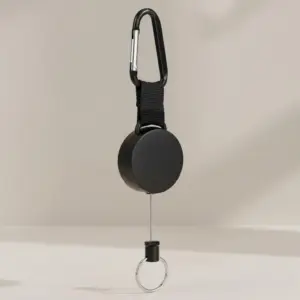 Black Retractable Keychain with Alloy Frame 17 Sd8238d9757494b2aa99a9b35c98f1546X