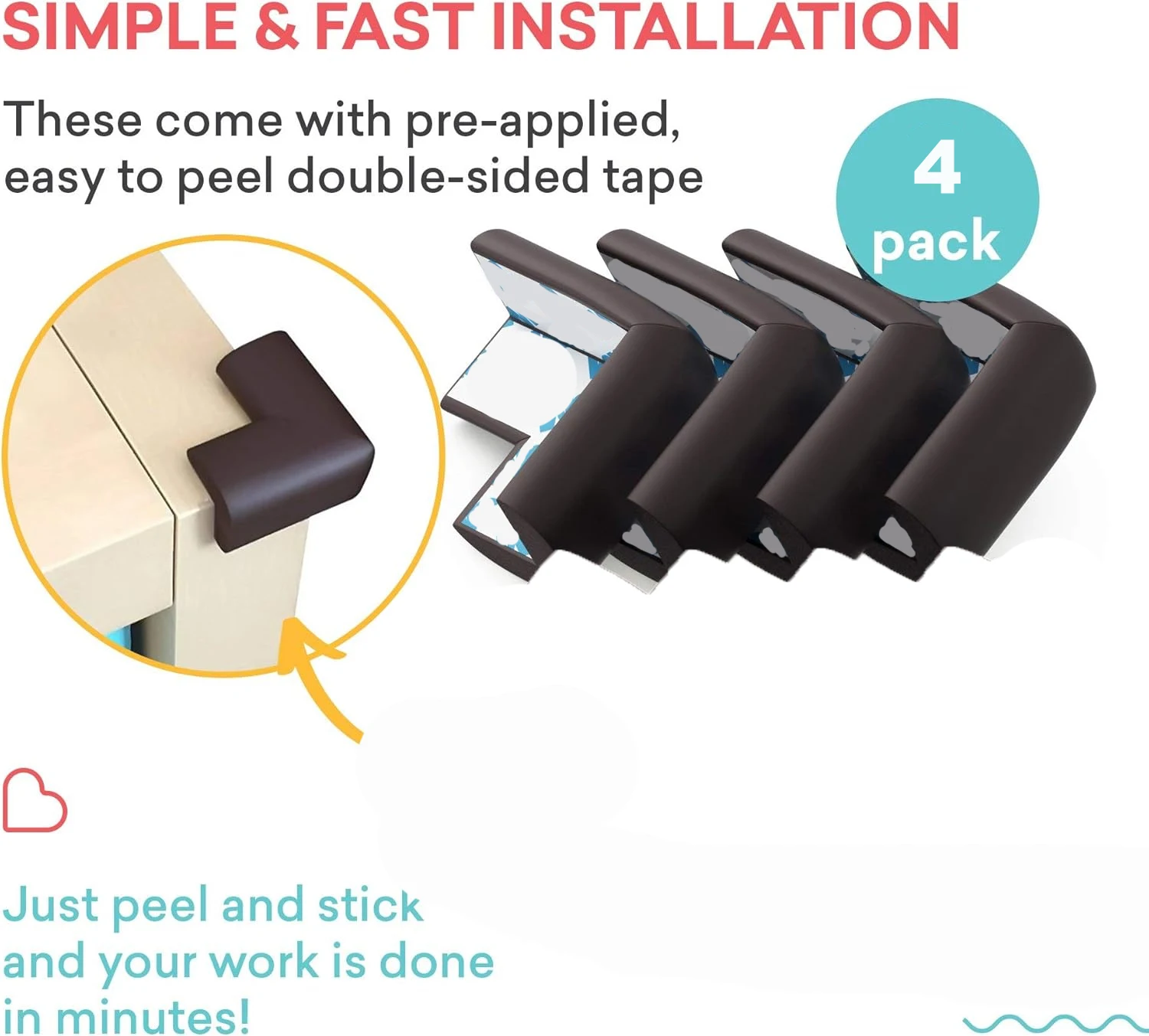 Child Safety Corner Protectors Set in 4 Colors 4 Child Safety Corner Protectors Set in 4 Colors - Image 4