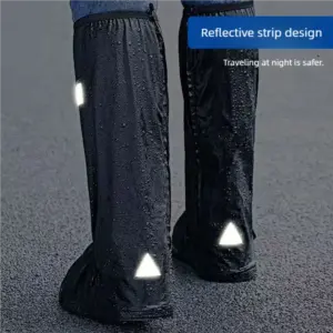 Waterproof High-Top Shoe Covers for Men and Women