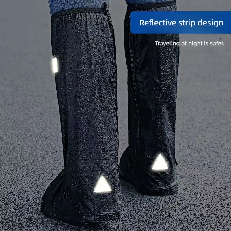 Waterproof High-Top Shoe Covers for Men and Women 1 Waterproof High-Top Shoe Covers for Men and Women