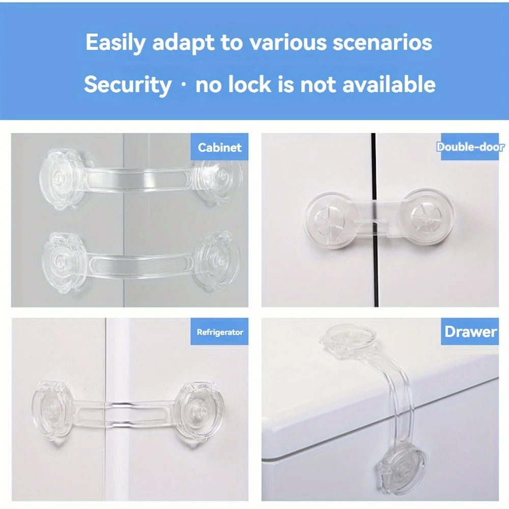 Transparent Safety Drawer Locks for Cabinets 2 Transparent Safety Drawer Locks for Cabinets - Image 2