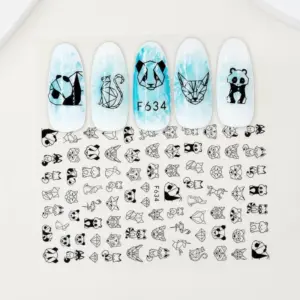 Mystical Black & White Nail Art Stickers Set 17 Sd8cd47cfc28742049464276abe93bf592