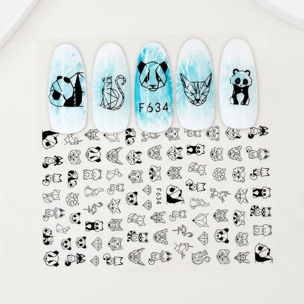 Mystical Black & White Nail Art Stickers Set 8 Mystical Black & White Nail Art Stickers Set - Image 8