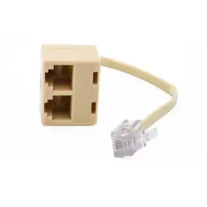 RJ11 6P4C Line Splitter Adapter for Phone and Ethernet