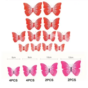 3D Butterfly Wall Decor Set in Multiple Colors 15 Sd9293467d476492fa94be4085be11bbdM