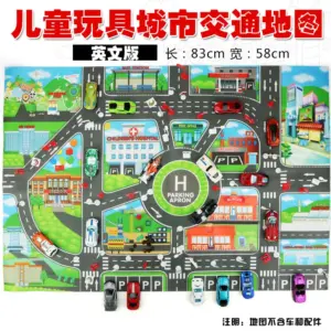 Vibrant Children's Urban Parking Map 83x57cm 12 Sdb072a87bea34be889a13f8ecfecbfaeY