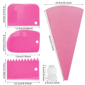 Pink Cake Decorating Set with Stainless Steel Tips 7 Sdb129f8b0de24f518fd6d0bbcb105147V