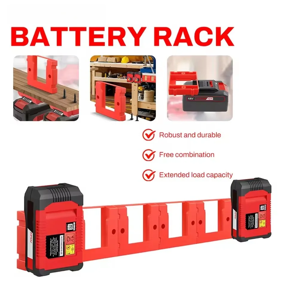 Red Battery Holder for Einhell Power X-Change 5 Red Battery Holder for Einhell Power X-Change - Image 5