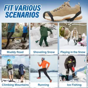 Silicone Ice Crampons with Steel Spikes 10 Sdb8e37f3b5f1460d8c0f21fb727a4c604