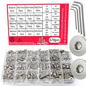 670-Piece Stainless Steel Countersunk Bolt Set 7 Sdc0e95d245fc42c7be234ca0235470d7g