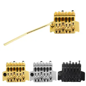 Gold Tremolo Bridge System for Guitars