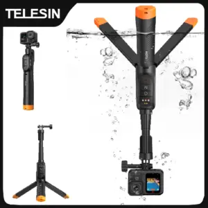 Telesin 3-in-1 Waterproof Selfie Stick for Action Cameras