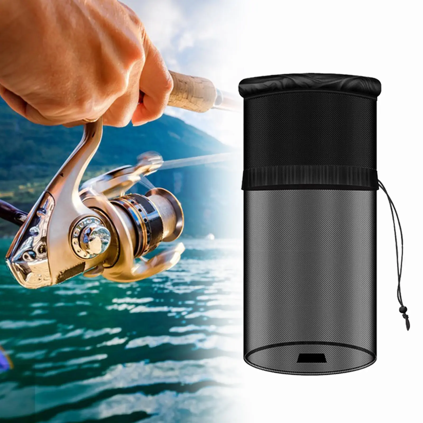 Foldable Nylon Fish Well with Mesh and Buoyancy 3 Foldable Nylon Fish Well with Mesh and Buoyancy - Image 3