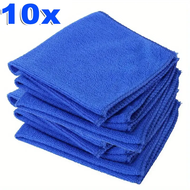 Bright Blue Microfiber Cleaning Towels 30x30cm (Pack of 10) 8 Bright Blue Microfiber Cleaning Towels 30x30cm (Pack of 10) - Image 8
