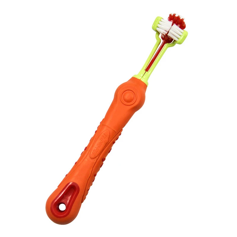 Vibrant Three-Sided Pet Toothbrush for Dogs & Cats 7 Vibrant Three-Sided Pet Toothbrush for Dogs & Cats - Image 7