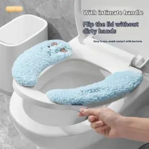 Cozy Plush Toilet Seat Cover Set 10 Sddd7d21bd5d34256b9b6916cfb13157cE