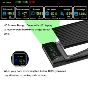 Black 2.5-inch SSD/HDD Enclosure with USB 3.1 8 Sde3f78f75dbf49d8a9960d93d1b502e2x