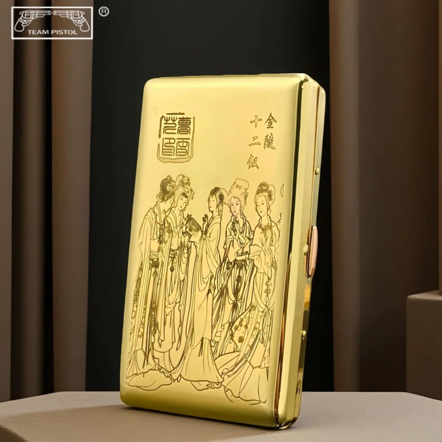 Vintage Copper Cigarette Case with Engraved Motifs 3 Vintage Copper Cigarette Case with Engraved Motifs - Image 3