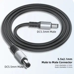 DC5521 Power Extension Cable 1-3m, Male-to-Male