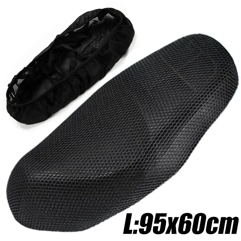 Black Honeycomb Mesh Motorcycle Seat Cover 7 Black Honeycomb Mesh Motorcycle Seat Cover - Image 7