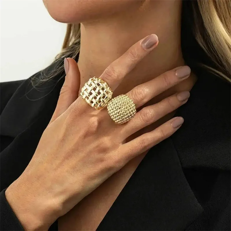 Luxury Geometric Adjustable Rings Set for Women 7 Luxury Geometric Adjustable Rings Set for Women - Image 7
