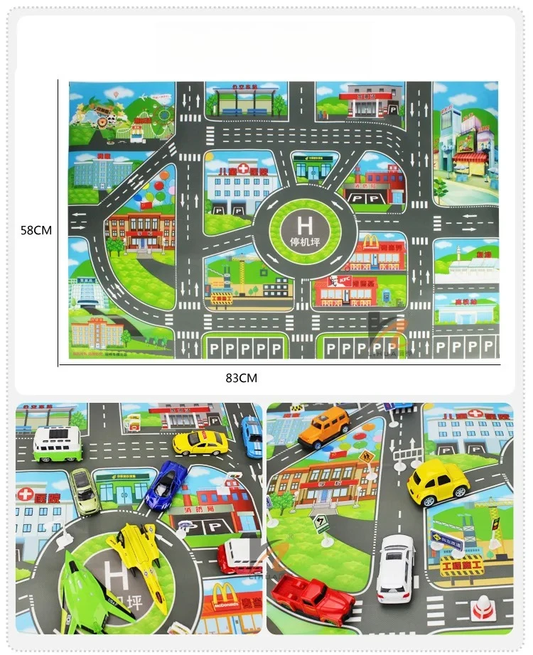Vibrant Children's Urban Parking Map 83x57cm 7 Vibrant Children's Urban Parking Map 83x57cm - Image 7