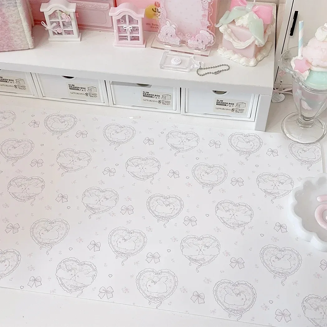 Pink Bunny PU Leather Desk Pad 21x26cm–50x100cm 2 Pink Bunny PU Leather Desk Pad 21x26cm–50x100cm - Image 2