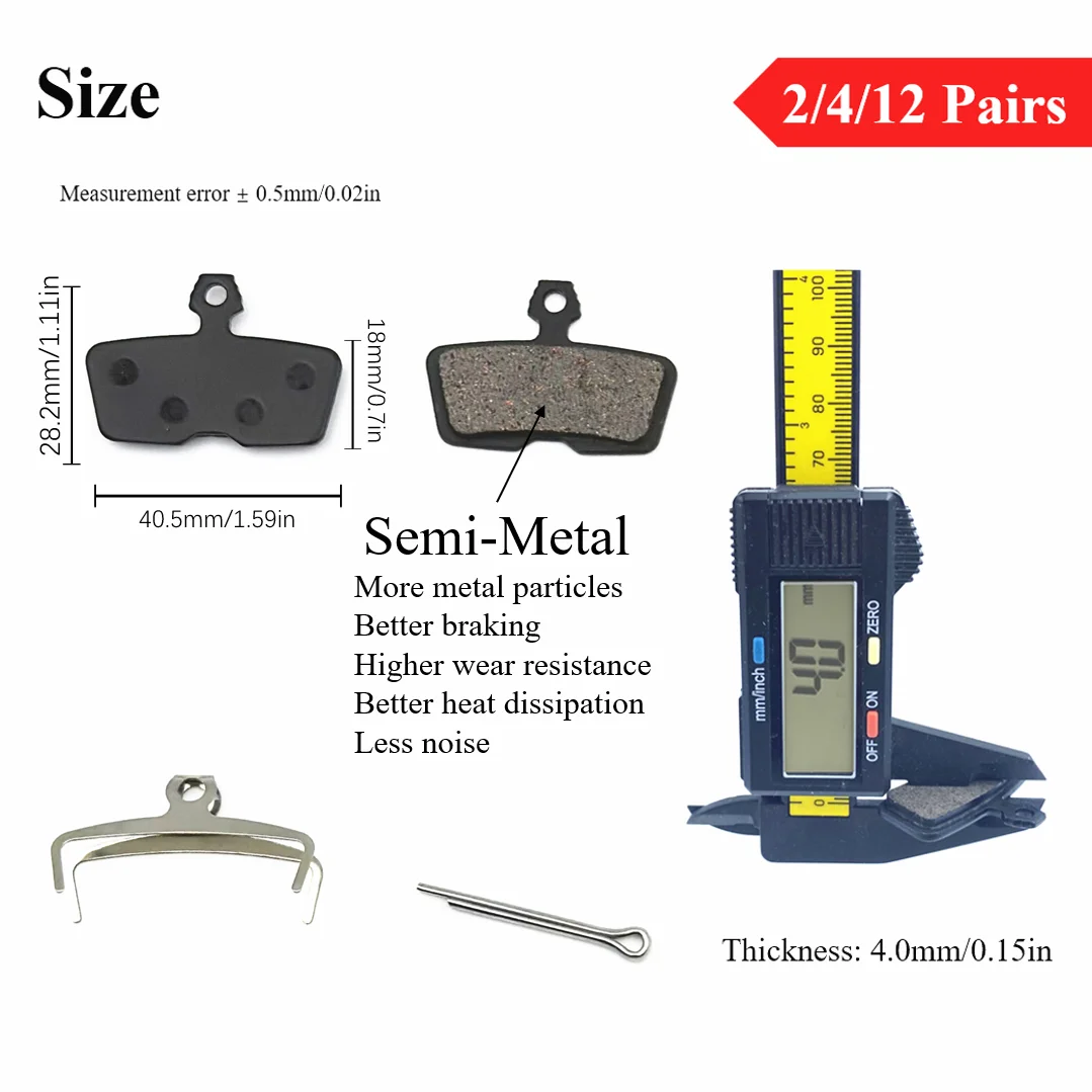 High-Performance SRAM 40.5mm Disc Brake Pads Set 2 High-Performance SRAM 40.5mm Disc Brake Pads Set - Image 2