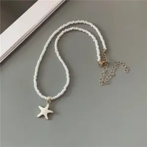 Vintage Starfish Necklace with Acrylic Beads 8 Se1005b953ff04624b0b15d3f4c54c404x