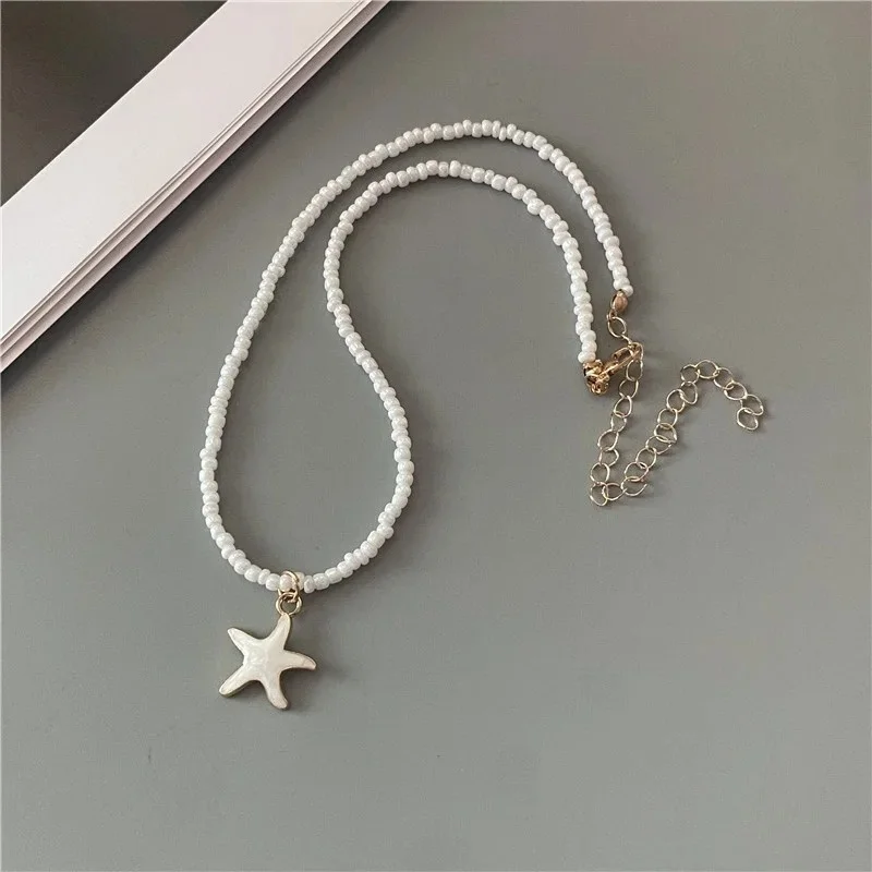 Vintage Starfish Necklace with Acrylic Beads 3 Vintage Starfish Necklace with Acrylic Beads - Image 3