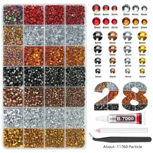 Vibrant Resin Rhinestone Set with AB Colors 16 Se10e8b82856e4867bb1f1a192fdfc893p