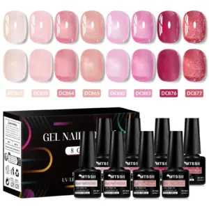 Elegant 8-Piece Jelly Gel Nail Polish Set 14 Se118caf08b9a4d36af88dfbb15c3f5f3y