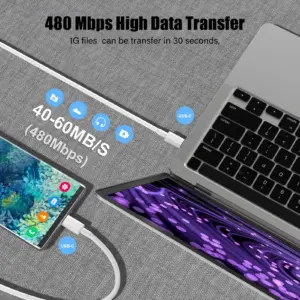 USB-C to USB-C Cable 65W Fast Charging 1m-2m 10 Se1354815ef5a469f87805043f72a32c0c