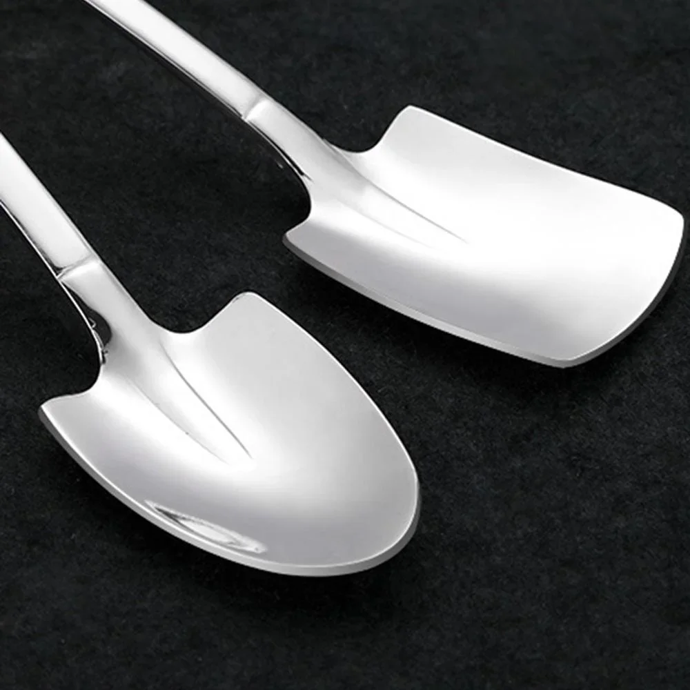 Elegant Stainless Steel Coffee Spoon in Silver 5 Elegant Stainless Steel Coffee Spoon in Silver - Image 5