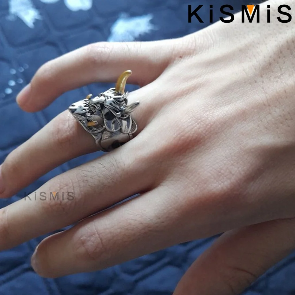 Stainless Steel Devil Skull Ring for Men 5 Stainless Steel Devil Skull Ring for Men - Image 5