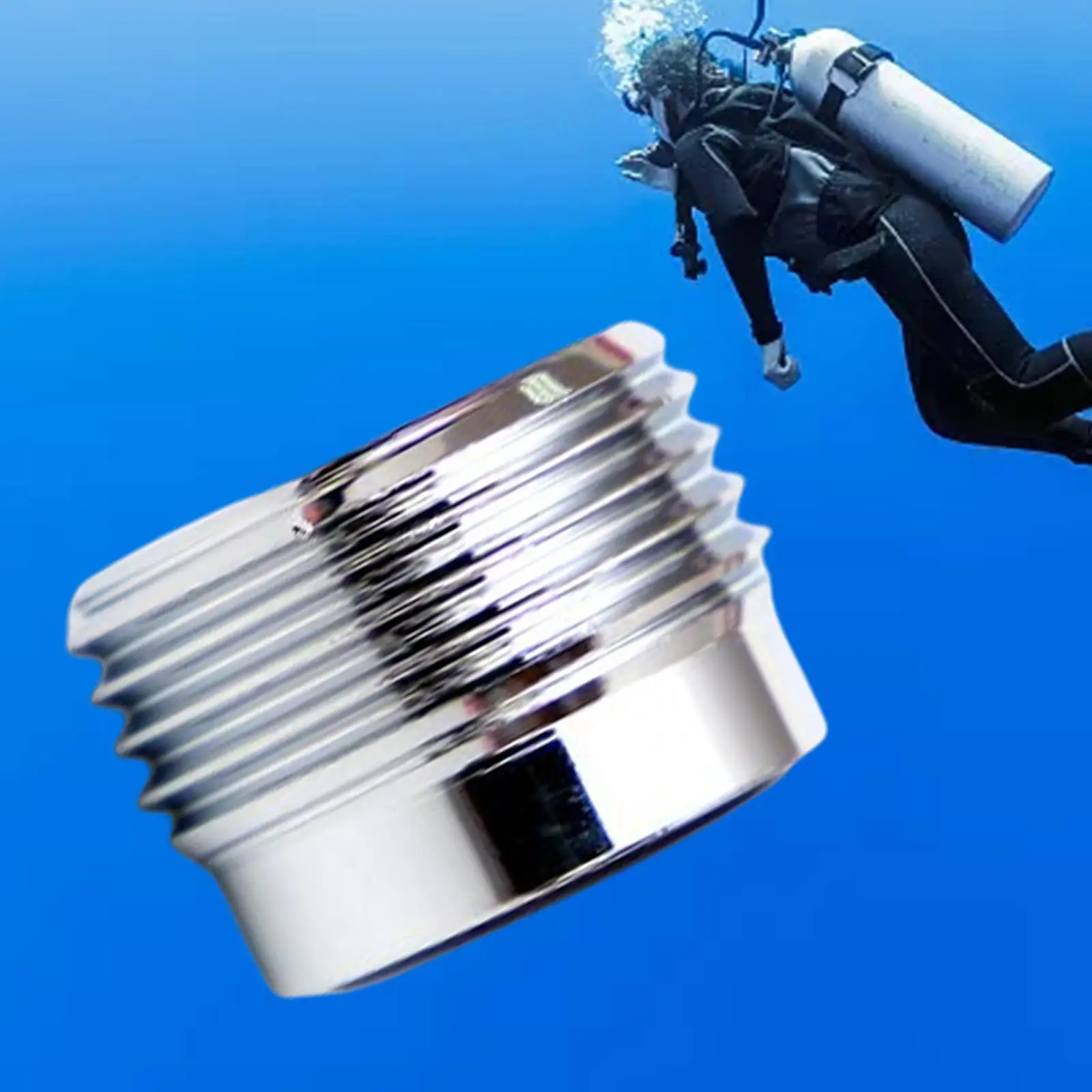 MagiDeal Chrome Brass Dive Adapter for DIN to Yoke 4 MagiDeal Chrome Brass Dive Adapter for DIN to Yoke - Image 4