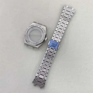 Stainless Steel Watch Case with Blue Gems 19 Se280a9834a1c4c3e8824855f8453bd14f